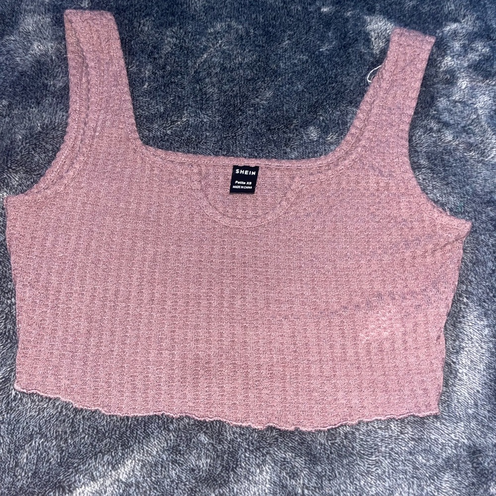 purple/pink ish crop top